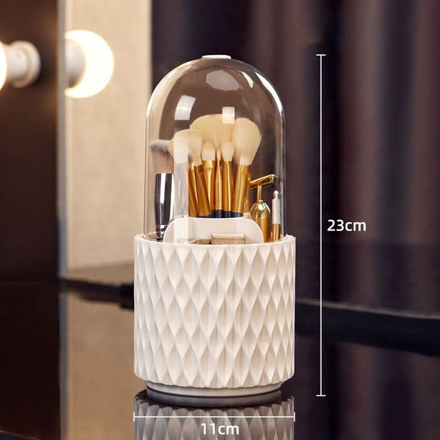 Organize and Display Your Makeup with the 360° Rotating Makeup Brushes Holder - Charm Trove