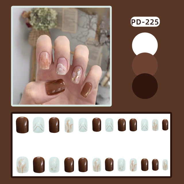 Express Your Playful Side with 24P Cute Childlike Rainbow Nail Art - Charm Trove