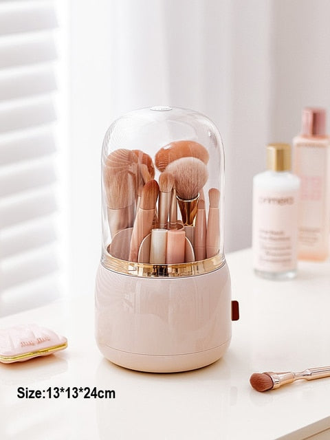 Organize and Display Your Makeup with the 360° Rotating Makeup Brushes Holder - Charm Trove