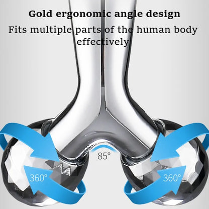 3D Face lift Roller Massager Massage Instrument 360 Rotate Roller Massager Y Shape For Face Lifting Wrinkle Remover Silvery