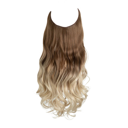 Synthetic Hair Extensions No Clip in Ombre Blonde Black Pink  Natural False Artificial Hair Piece For Women 14" 16" 18" 22"