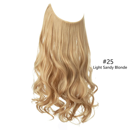 Synthetic Hair Extensions No Clip in Ombre Blonde Black Pink  Natural False Artificial Hair Piece For Women 14" 16" 18" 22"