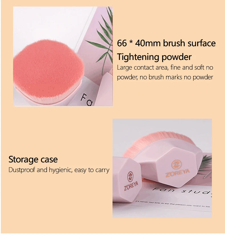 Zoreya Foundation Makeup Brush Flat Top Kabuki Hexagon Face Blush Powder Foundation Brush for Cream or Flawless-Powder Cosmetics