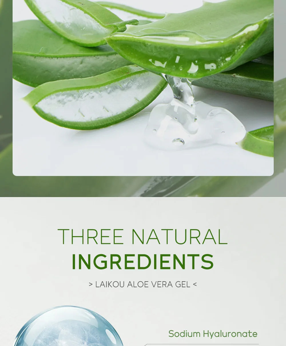 LAIKOU Aloe Vera Gel Face Cream Deep hydration Leave-On Sleeping Mask Natural Plants Transparent Aloe Gel Nourishing Tender Skin