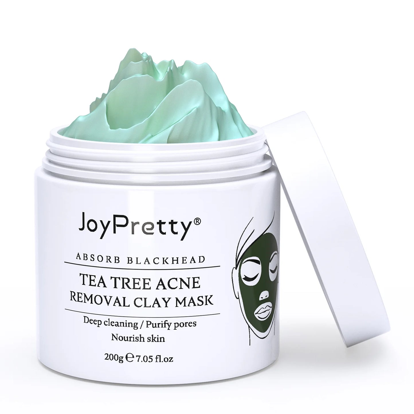 JoyPretty Tea Tree Acne Treatment Facial Mask Shrink Pores Cleaning Blackhead Remove Oil Control Pimple Skin Care Face Clay Mask