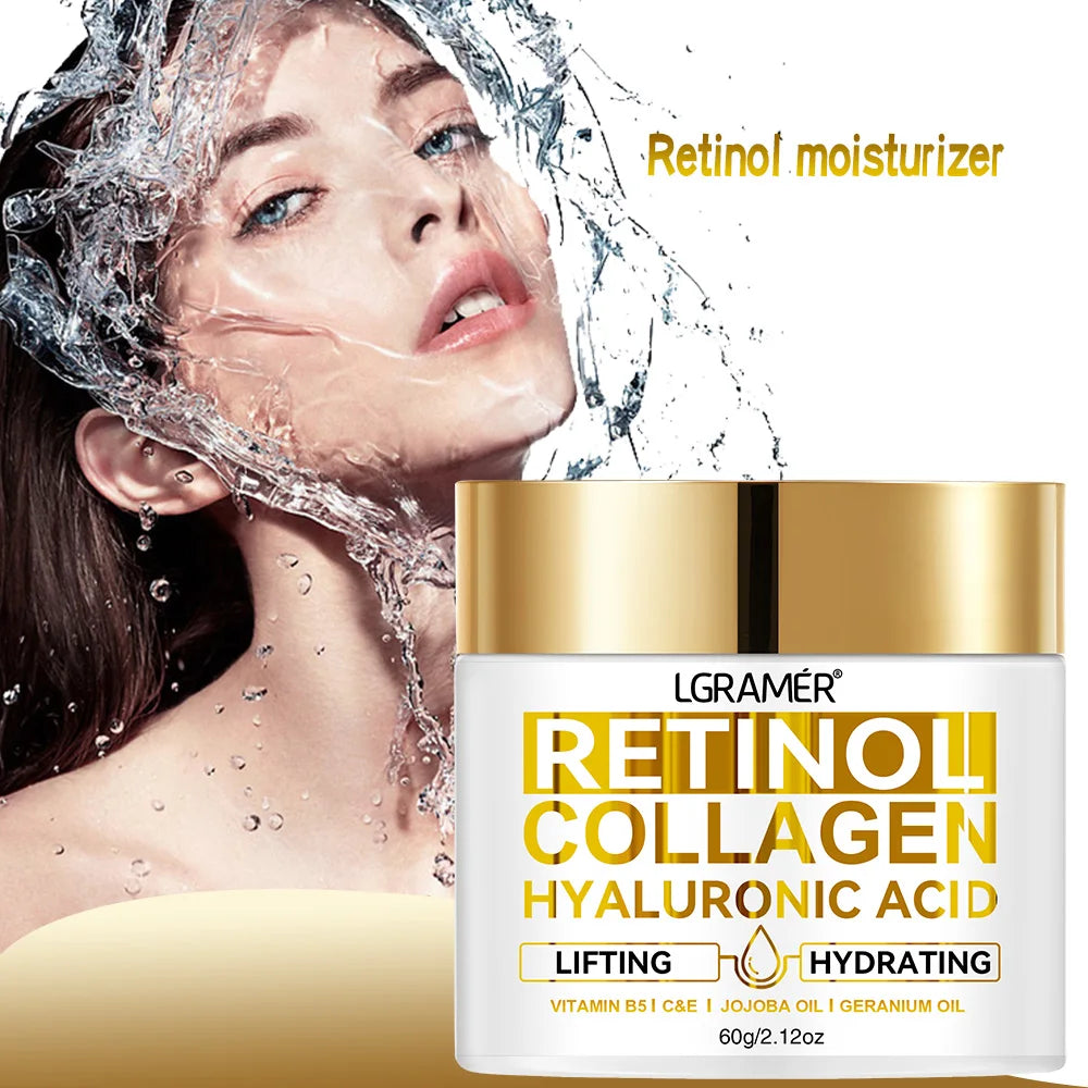 Retinol Anti Aging Face Cream Moisturizing Wrinkle Remover Collagen Hyaluronic Acid Creams Skin Care Cosmetic 30&60ML