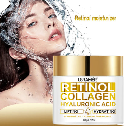 Retinol Anti Aging Face Cream Moisturizing Wrinkle Remover Collagen Hyaluronic Acid Creams Skin Care Cosmetic 30&60ML