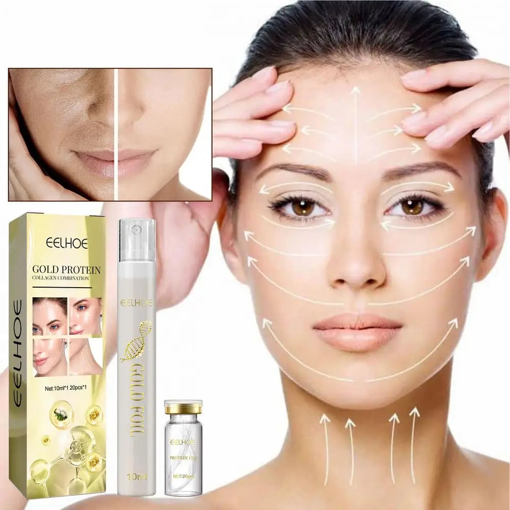 Facelifting Threads Soluble Protein Thread And Nano Gold Essence Combination Absorbable Collagen Thread For Face Lift