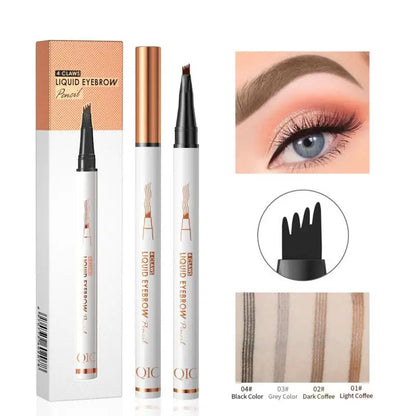 4-Jaw Liquid Eyebrow Pencil Natural Stereo Tattoo Wild Eyebrow Pen Lasting Waterproof Anti-sweat Non-smudged Eyes Makeup Tool