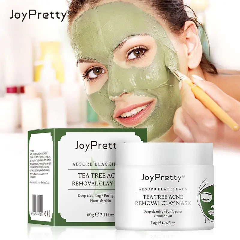 JoyPretty Tea Tree Acne Treatment Facial Mask Shrink Pores Cleaning Blackhead Remove Oil Control Pimple Skin Care Face Clay Mask