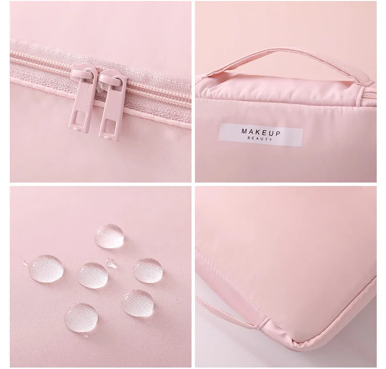 Ladies Portable High Appearance Index Cosmetic Bag Large-capacity Travel Washing Bag Three-dimensional Makeup Storage Bag