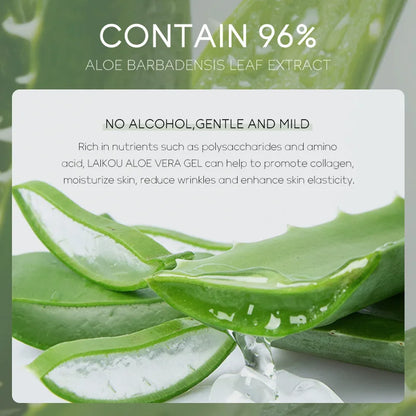 LAIKOU Aloe Vera Gel Face Cream Deep hydration Leave-On Sleeping Mask Natural Plants Transparent Aloe Gel Nourishing Tender Skin