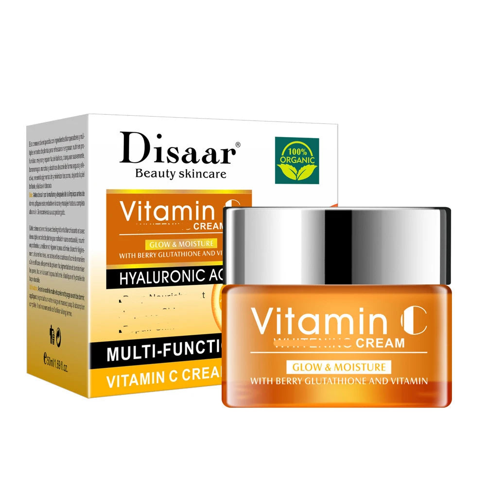 Disaar Vitamin C Facial Care Set Face Cleanser Fade Dark Circles Eye Cream Essence Lighten Spots VC Care