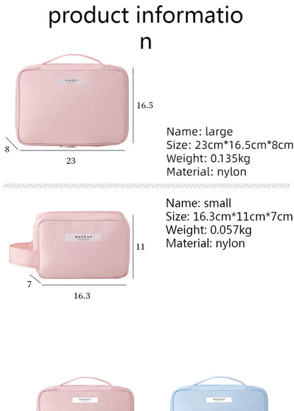 Ladies Portable High Appearance Index Cosmetic Bag Large-capacity Travel Washing Bag Three-dimensional Makeup Storage Bag