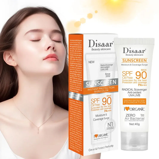 Facial Body Sunscreen SPF90+ Solar Blocker Skin Waterproof Whitening Cream Anti UV Sun Block Facial Mild Moisturizer Serum 40g