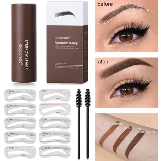 Ibcccndc New Eye Eyebrow Stick Hair Line Contour Powder Brown Eyebrow Stamp Shaping Makeup Waterproof Natrual Brow Powder Kit