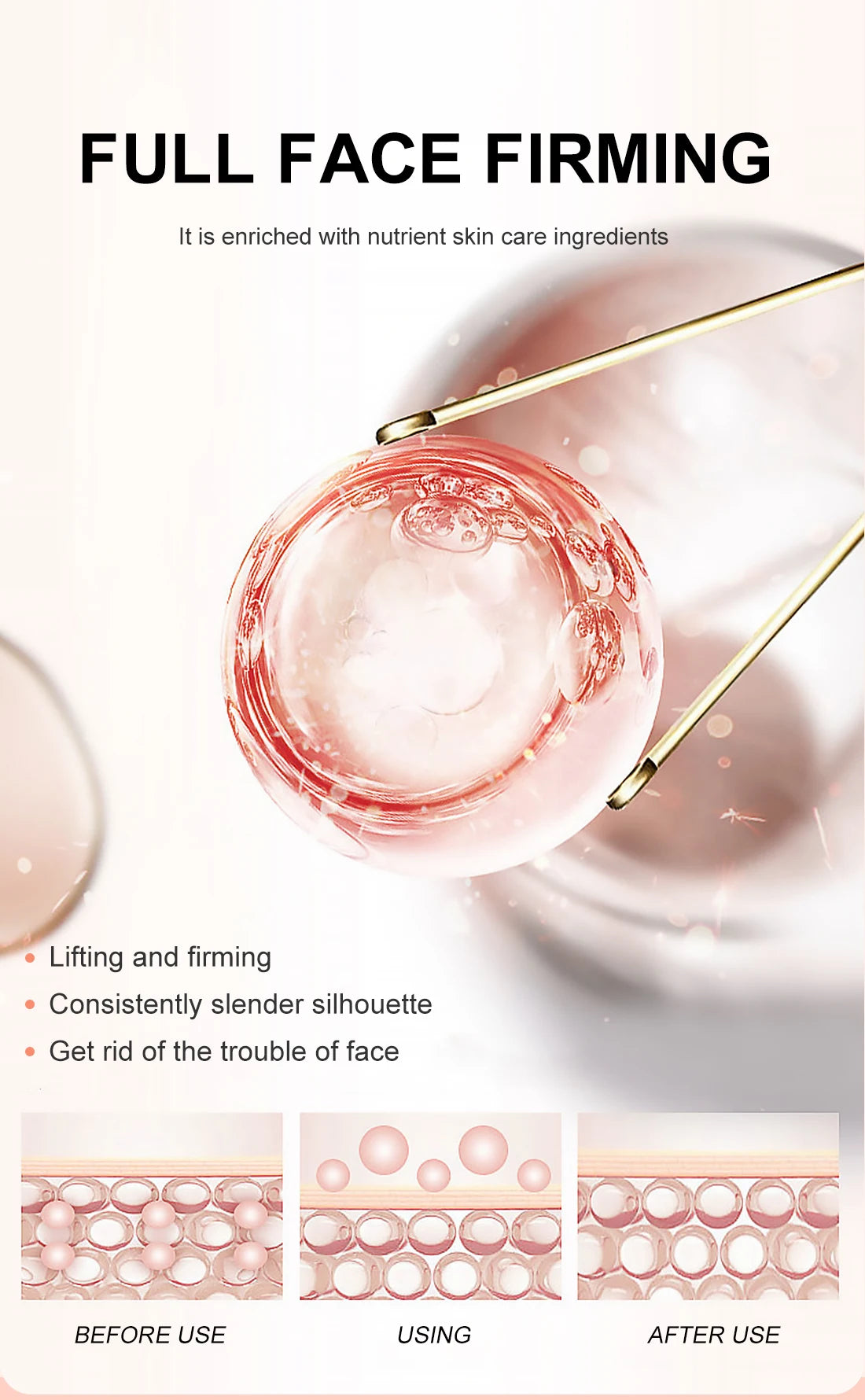 Face Slimming Cream Lifting Facial Skin Firming Elasticity Jaw Line Delicate Whitening Cream Anti-aging Fade Fine Lines