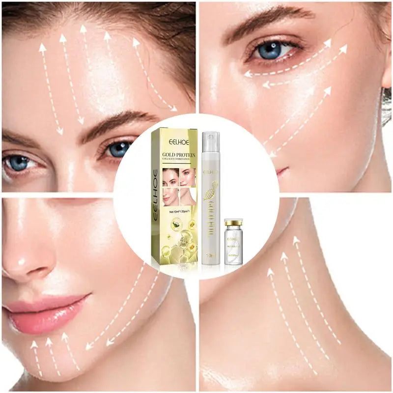 Facelifting Threads Soluble Protein Thread And Nano Gold Essence Combination Absorbable Collagen Thread For Face Lift