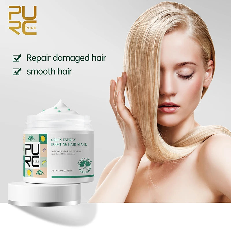 PURC Keratin Hair Mask Repair Dry Damaged Moisturizing Smoothing Scalp Treatments Hair Care Products 50ml