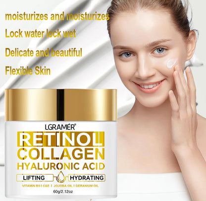 Retinol Anti Aging Face Cream Moisturizing Wrinkle Remover Collagen Hyaluronic Acid Creams Skin Care Cosmetic 30&60ML