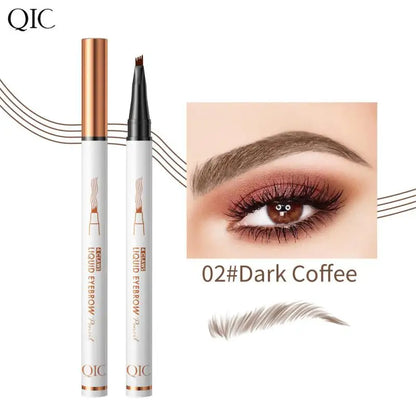 4-Jaw Liquid Eyebrow Pencil Natural Stereo Tattoo Wild Eyebrow Pen Lasting Waterproof Anti-sweat Non-smudged Eyes Makeup Tool