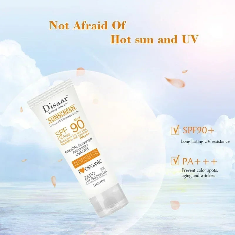 Facial Body Sunscreen SPF90+ Solar Blocker Skin Waterproof Whitening Cream Anti UV Sun Block Facial Mild Moisturizer Serum 40g