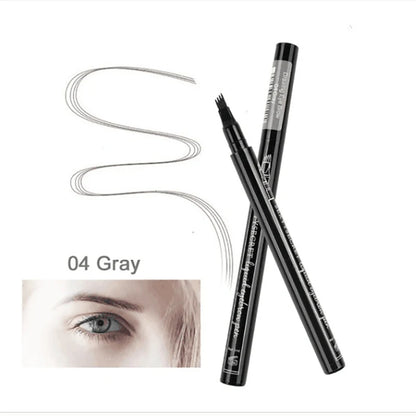 4-Jaw Liquid Eyebrow Pencil Natural Stereo Tattoo Wild Eyebrow Pen Lasting Waterproof Anti-sweat Non-smudged Eyes Makeup Tool