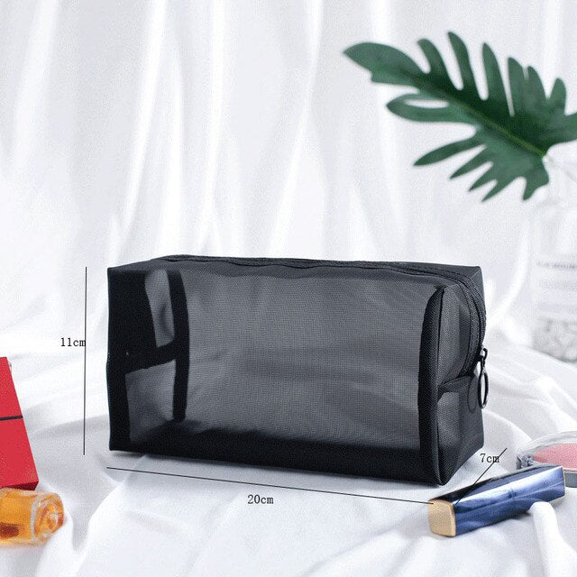 Clear Black Makeup And Cosmetic Bag - Charm Trove