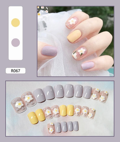 Express Your Playful Side with 24P Cute Childlike Rainbow Nail Art - Charm Trove