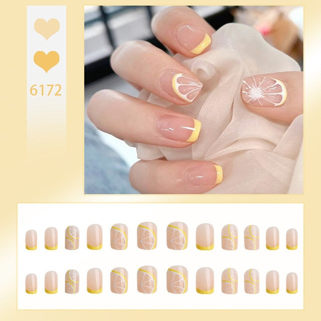 Express Your Playful Side with 24P Cute Childlike Rainbow Nail Art - Charm Trove