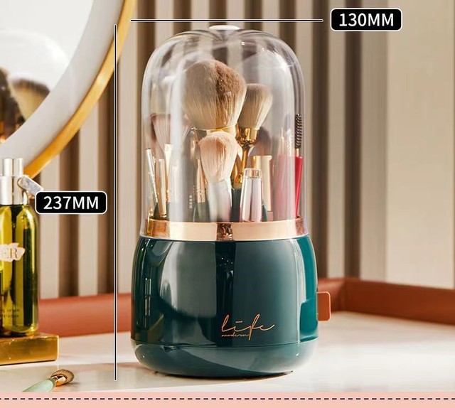 Organize and Display Your Makeup with the 360° Rotating Makeup Brushes Holder - Charm Trove