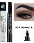 3D 5 Color Waterproof Natural Eyebrow Pencil
