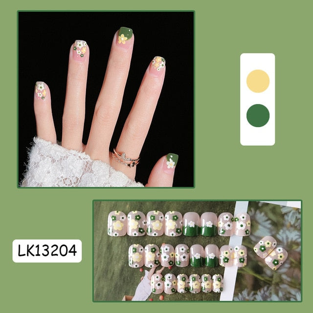 Express Your Playful Side with 24P Cute Childlike Rainbow Nail Art - Charm Trove