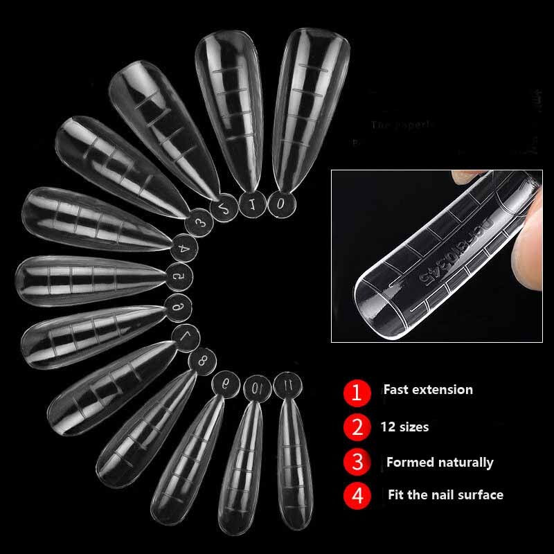 120PCS/Box Nail Art UV Extend Gel Nail Extension Tool Quick Building Nail Mold Tips Nail Dual Forms Finger Extension - Charm Trove