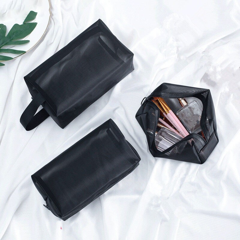 Clear Black Makeup And Cosmetic Bag - Charm Trove