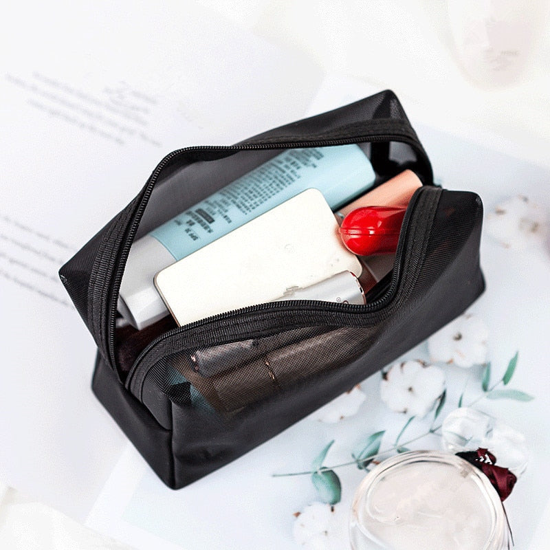 Clear Black Makeup And Cosmetic Bag - Charm Trove