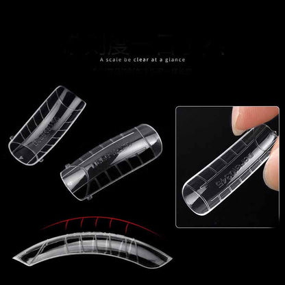 120PCS/Box Nail Art UV Extend Gel Nail Extension Tool Quick Building Nail Mold Tips Nail Dual Forms Finger Extension - Charm Trove