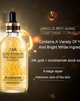 Revitalize Your Skin with 24K Gold Face Serum: Hyaluronic Acid, Acne Serum, and Anti-Aging Moisturizer for Whitening and Wrinkle Reduction