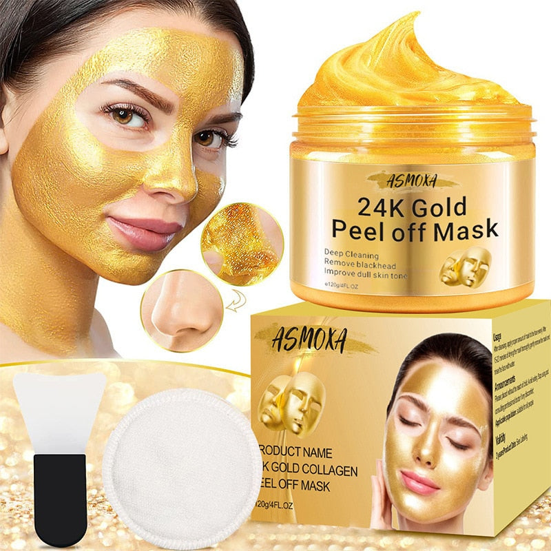 Reveal Radiant Skin with 24K Gold Peel Off Mask - Charm Trove