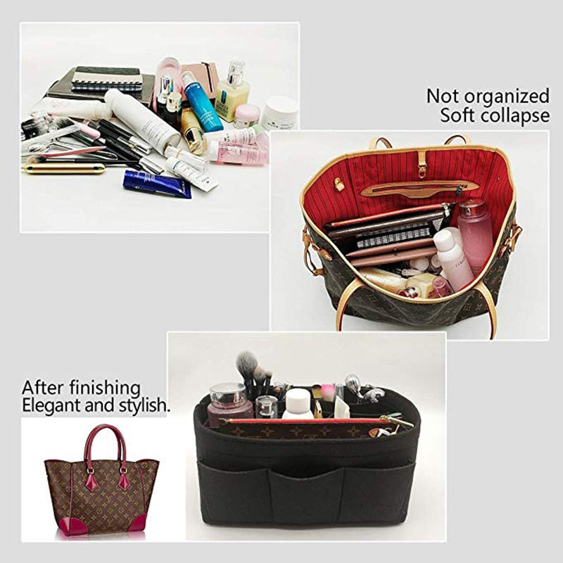 Make up Organizer Insert Bag For Handbag