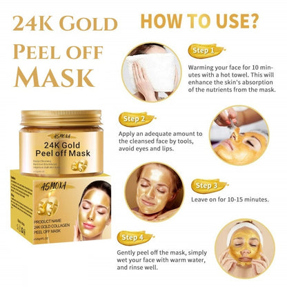 Reveal Radiant Skin with 24K Gold Peel Off Mask - Charm Trove