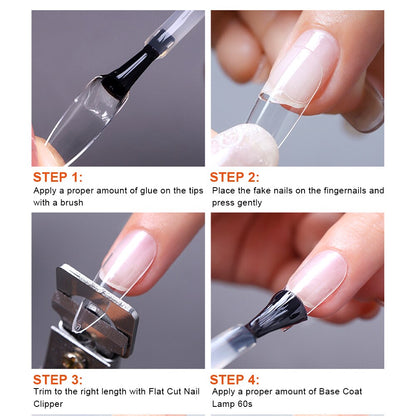 Secure Your False Nail Tips with 7g Fast-Dry Nail Glue: - Charm Trove