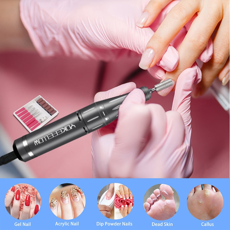Achieve Professional Nail Care with 35000RPM Electric Manicure Machine