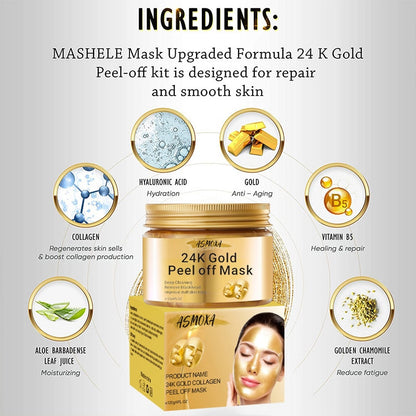 Reveal Radiant Skin with 24K Gold Peel Off Mask - Charm Trove