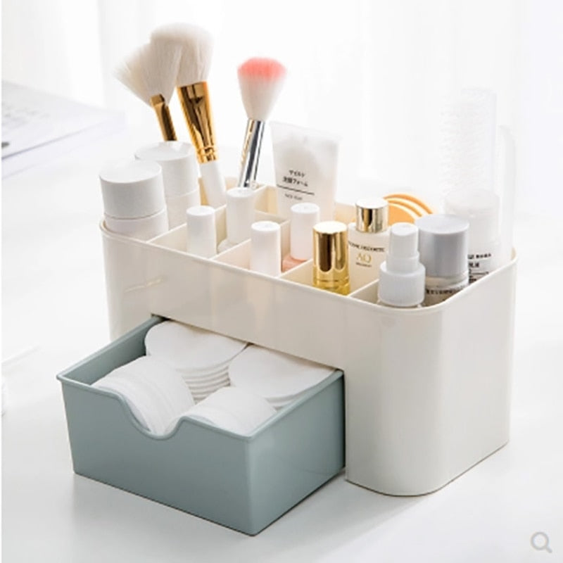 Double Layer Plastic Makeup Organizers Storage Box - Charm Trove